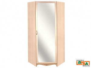 Угловой однодверный шкаф с зеркалом - N-2218М Art