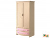 2-х дверный шкаф со штангой - N-2211 (roz)
