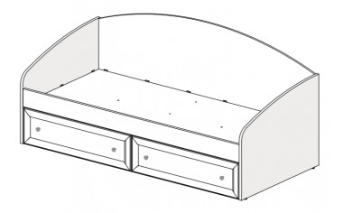 Кровать-тахта с 2-мя ящиками - 93к035.2
