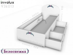 Кровать сп.м. - 90*200, с 2-мя ящиками СПАРА - 93к013