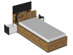 Кровать с подъемным механизмом 90*200 - 127к002