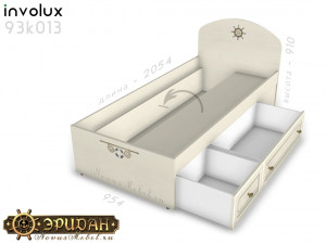 Кровать - 90*200 с ящиками - 93к013
