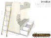 Двухярусная кровать с лестницей - 93к025-d25