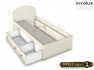 Кровать - 90*200 с ящиками - 93к002