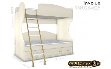 Двухярусная кровать с лестницей - 93к023-d25