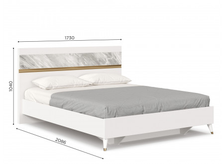 Кровать со сп. местом 160*200, с решеткой и без матраса - (688.120)