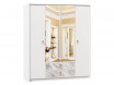 Шкаф 4-дверный зеркальный со штангой и с ящиками - ЛД 688.010 - фабрика мебели Любимый дом