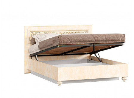 Кровать с прямоугольным изголовьем с подъёмной решеткой, с ящиком для белья сп. место 140*200 - 625.022 М