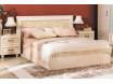 Кровать 160*200 с прямоугольным резным изголовьем без решетки - спальня Александрия