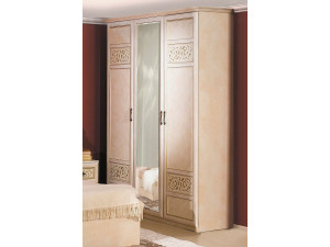 Трех-дверный шкаф с зеркалом со штангой и с полками внутри - 625.053-041