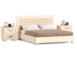 Кровать с прямоугольным изголовьем с подъёмной решеткой, с ящиком для белья, сп. место 160*200 - 625.012 М