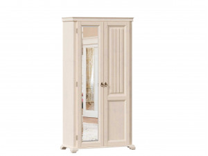 2-х дверный шкаф с одним зеркалом СЛЕВА и со ШТАНГОЙ для одежды внутри, без полок - ЛД 642.305.L