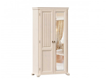 2-х дверный шкаф с одним зеркалом СПРАВА и со ШТАНГОЙ для одежды внутри, без полок - ЛД 642.305.R