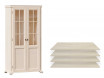 Двух-дверный шкаф со стеклянными дверьми - ЛД 642.013 - фабрика мебели Любимый дом