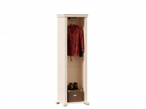 1-дверный зеркальный шкаф, со ШТАНГОЙ для одежды - ЛД 642.303.L (петли двери СЛЕВА)