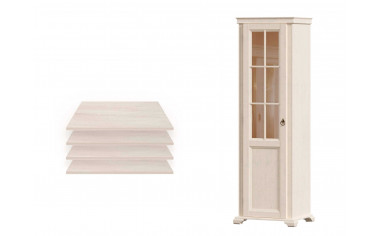 1-дверный шкаф, дверь со стеклом, левый с полками - ЛД 642.043 - фабрика мебели Любимый дом