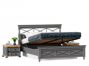 Кровать 160*200, без матраса с подъёмным механизмом и 2-мя тумбами - ЛД 642.790.390х2