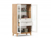 Шкаф низкий 2х дверный со стеклом и с ящиками - ЛД 698.040 - фабрика мебели Любимый дом