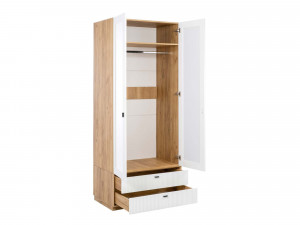 Шкаф 2х дверный с 2-мя зеркалами и с 2-мя ящиками - (698.190)