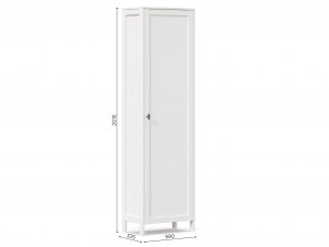 Шкаф 1-дверный с полками и с вешалкой - (137.010)