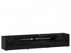 Тумба ТВ шириной 2000 мм, низкие ножки, с 3-мя фасадами - (685.030.Black)