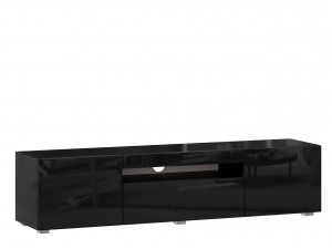 Тумба ТВ шириной 1600 мм, низкие ножки, с 3-мя фасадами - (685.050.Black)