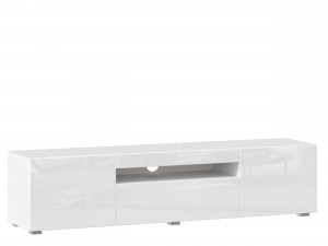 Тумба ТВ шириной 1600 мм, низкие ножки, с 3-мя фасадами - (685.050.White)