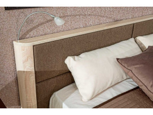 Кровать 160*200, с мягкой вставкой в изголовье с решеткой - (631.301 М)