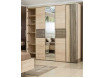 Шкаф 2х-дверный зеркальный с 2-мя штангами - ЛД 631.143.L - фабрика мебели Любимый дом