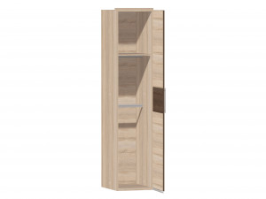 Шкаф 1-дверный с 2-мя штангами в комплекте и без полок - петли СПРАВА - (631.133.R)