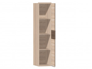 Шкаф 1-дверный с 2-мя штангами в комплекте и без полок - петли СПРАВА - (631.133.R)
