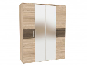 Шкаф 4х-дверный с 2-мя зеркалами и штангами и без полок - (631.143R.143L)
