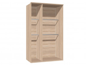 Шкаф 3х-дверный с одним зеркалом с 4-мя штангами в комплекте и без полок - (631.152)