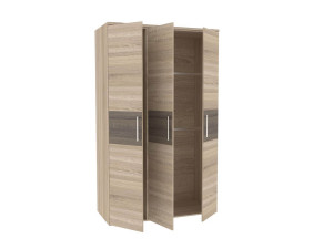 Шкаф 3х-дверный с 4-мя штангами в комплекте и без полок - (631.133.141)