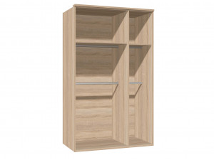 Шкаф 3х-дверный с одним зеркалом с 4-мя штангами в комплекте и без полок - (631.152)