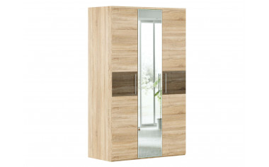 Шкаф 3х-дверный с зеркалом с 4-мя штангами - ЛД 631.133.143 - фабрика мебели Любимый дом
