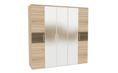 Шкаф зеркальный 5-дверный со штангами - ЛД 631.154.143 - фабрика мебели Любимый дом