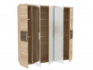Шкаф 3х-дверный с зеркалами с 4-мя штангами - ЛД 631.134.143 - фабрика мебели Любимый дом