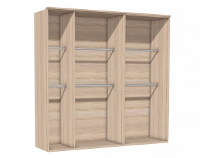 Шкаф 5ти-дверный с 6-ю штангами в комплекте и без полок - (631.151.141)