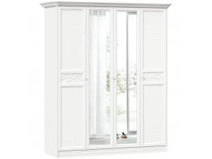 4-х дверный шкаф с 2-мя зеркалами в середине - ЛД 695.020.White