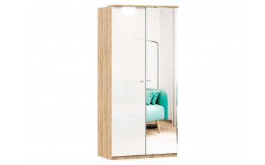 Шкаф 2х-дверный зеркальный с полками и штангой - ЛД 659.239.R - фабрика мебели Любимый дом