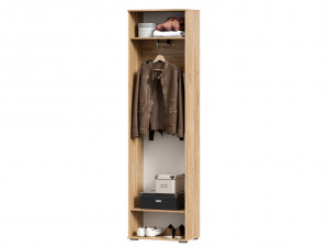 Шкаф 1-дверный с вешалкой для верхней для одежды, шириной 590 мм. - петли СЛЕВА - (659.300.AL)