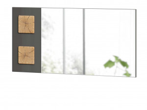 Зеркало настенное шириной 1190 мм с декоративными накладками - (659.420.RA)