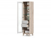 Шкаф 1-дверный со стеклом и с ящиками - ЛД 455.050-L - фабрика мебели Любимый дом