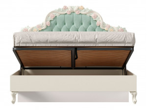 Кровать с мягким изголовьем с подъёмной решеткой и без матраса, сп. место 160*200 - 665.340