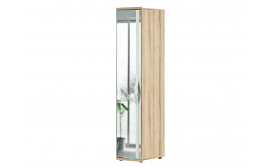 Шкаф 1-дверный зеркальный с полками - ЛД 636.013-L - фабрика мебели Любимый дом