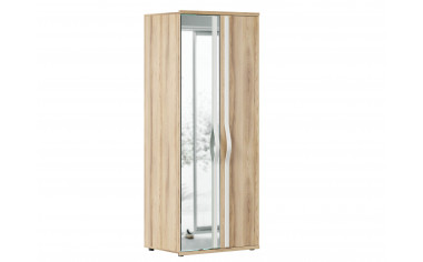 Шкаф 2-дверный с зеркалом с 2-мя полками и штангой - ЛД 636.024 - фабрика мебели Любимый дом