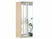 Шкаф зеркальный 2-дверный с 2-мя полками и штангой - ЛД 636.025 - фабрика мебели Любимый дом