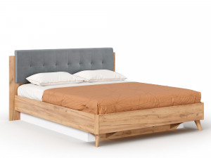 Кровать 160*200 с подъёмной решеткой и с мягким изголовьем-221 - ЛД 406.180.221