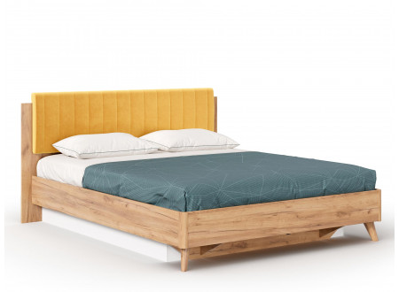 Кровать 160*200 с подъёмной решеткой и с мягким изголовьем-223 - ЛД 406.180.223